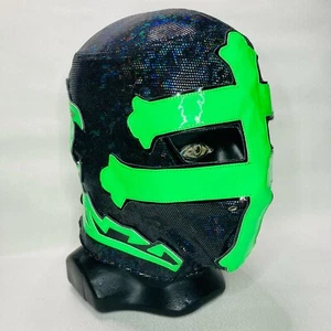 Templario Lucha Libre Máscara Caballero Templario Luchador Máscara Verde Neón - Imagen 1 de 6