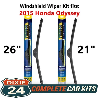 Rain-X Longitude Windshield Wiper Kit fits: 2015 Honda Odyssey (26" & 21") Foto 1 de 4
