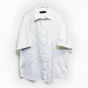 Coogi Australia Shirt Men Sz XXL Button Up Short Sleeve Embroidery Floral plaid - Picture 1 of 18