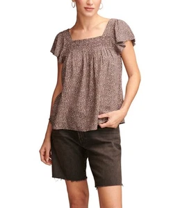 New Lucky Brand Women’s Floral Square Neck Flutter Sleeve Top Size XX-large - Picture 1 of 11