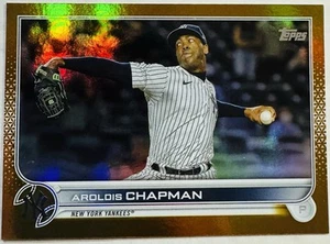 2022 Topps Serie 1 Aroldis Chapman #142 Lámina de Oro New York Yankees - Imagen 1 de 2