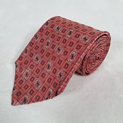 Corbata Robert Talbott 100 % seda cosida a mano hecha en EE. UU. geométrica L56 1/2 W3 3/4 Foto 1 de 4