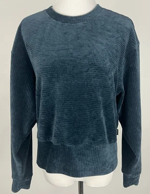 PRANA L/S 'Escambia Ribbed Velour Pullover' (Stretch) - S, Blue - Image 1 of 4
