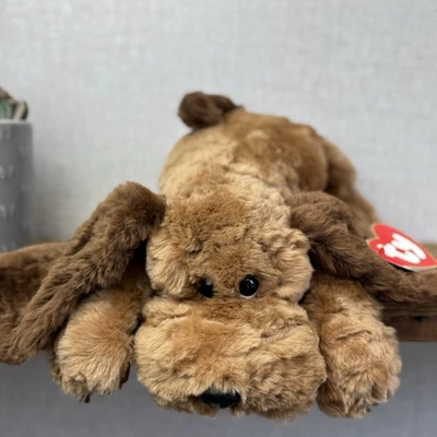 Large Ty Classic Elvis the Hound Dog 1994 Brown Beanie Hound Dog Plush 15” New - Image 1 of 4