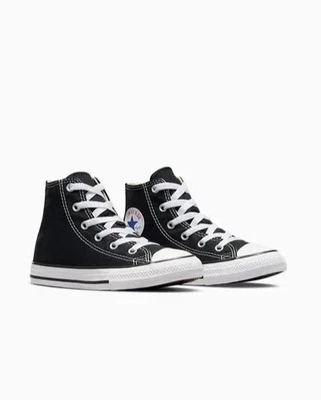 Nuevo - (talla 12) CONVERSE YOUTH KIDS CHUCK TAYLOR ALL STAR HI_NEGRO Foto 1 de 2