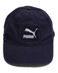 Gorra de béisbol deportiva PUMA para hombre gráfica talla única azul marino algodón J129 - Imagen 1 de 4