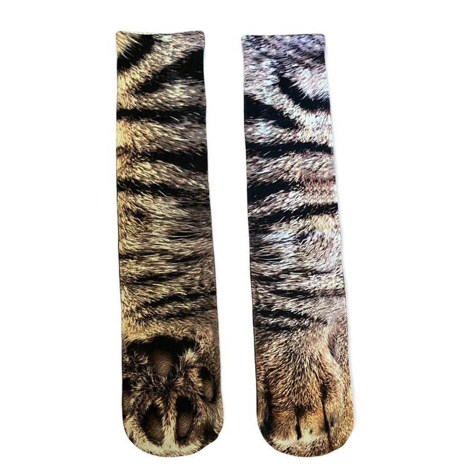 Cat Paw Print Fun Novelty Socks One Size - Image 1 of 1