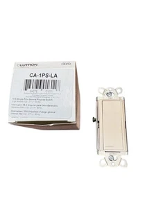 Lutron Claro CA-1PS-LA 15-A General Purpose Switch Light Almond - Picture 1 of 1