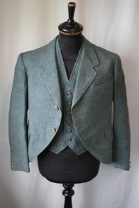 Vtg Thomas Gordon & Sons Scotland Highland Jacket & waistcoat 2 piece suit small - Picture 1 of 18