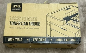 Black Toner Cartridge 2pk COMPATIBLE PRINTER HP LaserJet - Picture 1 of 4