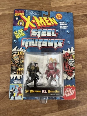  X-Men Steel Mutants Spy Wolverine Vs Omega Red Marvel 1994 Toy Biz Die-Cast MOC - Image 1 of 4
