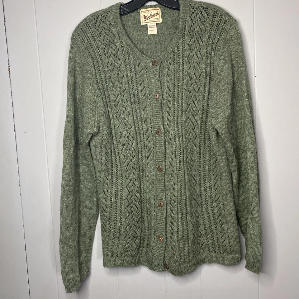 Cárdigan Woolrich Vintage 100% Lana Mujer Mediano M Verde Usado Foto 1 de 4