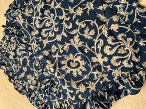 Ralph Lauren Persimmon Standard Ruffled Pillow Shams Cobalt Blue/White EPOC - Picture 1 of 14