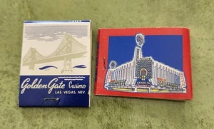 2 VTG MATCHBOOK UNSTRUCK LAS VEGAS BINIONS HORSESHOE GOLDEN GATE CASINO DOWNTOWN - Picture 1 of 3