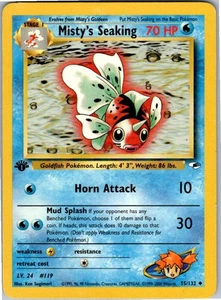 Misty's Seaking Uncommon Gym Heroes 055/132 MP 1st Edition - Picture 1 of 2