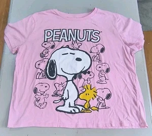 Youth Snoopy Peanuts Pink Graphic 3xl T Shirt Girls - Picture 1 of 4