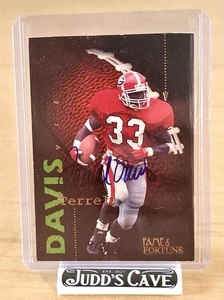 Terrell Davis 1995 Signature Rookies Fame & Fortune #61 AUTO Autograph Rookie RC - Picture 1 of 2