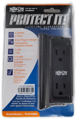 Tripp Lite TLP4BK 4-Outlet Surge Protector - Image 1 of 2