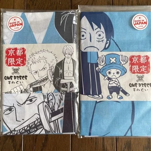 One Piece Kyoto Limited Tenugui Set, Luffy Zoro Sanji Chopper Nami - Imagen 1 de 3