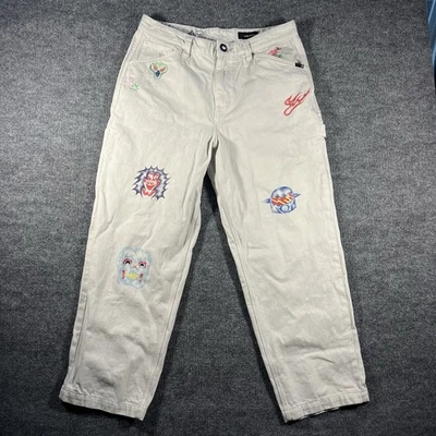 Sam Ryser Carpenter Painter Baggy Wide Leg Pants Volcom Surf Skate Y2K 33x28 NEW - Image 1 of 4