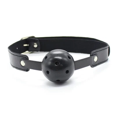 Mouth Gag Ball Open Mouth Collar Tie Fetish Strap Bondage BDSM Sex Gear 4-Colors - Image 1 of 4