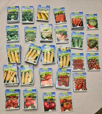 Semillas de plantas vegetales Ferry Morse - no transgénicas (lote surtido de 228) Foto 1 de 4
