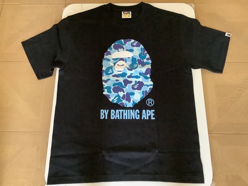 A BATHING APE (BAPE) T shirt maglietta autentica a bathing ape bape abc camo by bathing ape nera blu XL