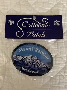 NIP Mount Rainier National Park Washington Souvenir Blue Embroidered Patch Badge - Picture 1 of 2