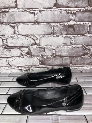Zapatos planos de ballet con correa de charol negro Cole Haan para mujer talla 6B EE. UU./36EU Foto 1 de 4