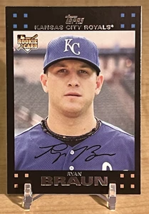 Tarjeta de novato Topps 2007 Ryan Braun #262 Kansas City Royals - Imagen 1 de 5