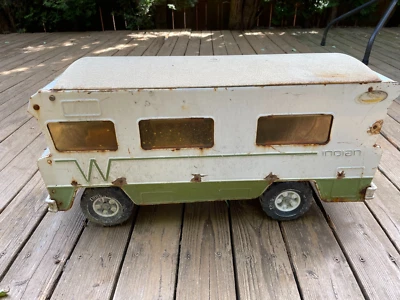 Casa rodante Tonka Winnebago Indian de colección años 70 cámper juguete 22" cámper acero Foto 1 de 4
