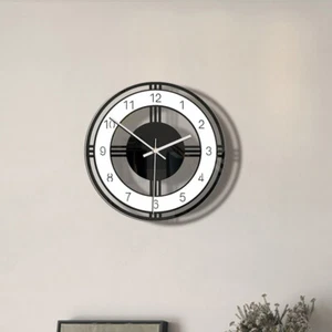 Round Acrylic Silent Wall Clock Modern Pendulum Design 30 cm Hollow Dial Clock - Picture 1 of 11