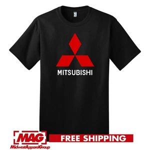 CAMISETA MITSUBISHI NEGRA Logo Automotriz Jdm Camisa Camiseta Motor Evo Lancer Sintonizador - Imagen 1 de 3