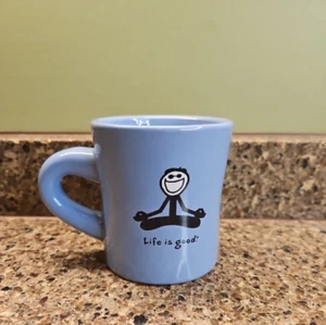 Life is Good *Yoga Namaste* Tazza da tè caffè blu difetto - Foto 1 di 8