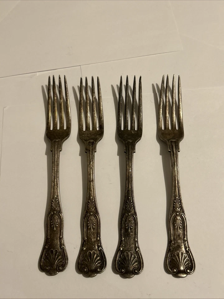 Tenedores de cena THORNTONS Gorham plateados ¡Lote de 4!!! Foto 1 de 4