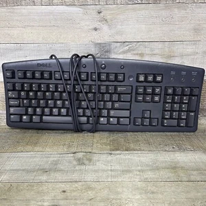 Vintage DELL PC Keyboard Windows Desktop Wired RT7D00 Black Untested - Picture 1 of 15