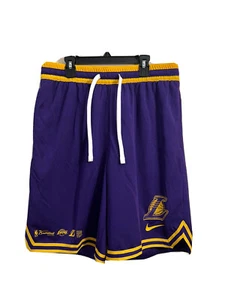 Nike NBA LA Lakers Swingman Shorts [DH9175 504] Kobe Lebron Luka Doncic Sz L - Picture 1 of 8