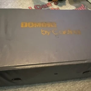 Vintage Doppio Sei Dominoes By Cardinal91 Pezzi in Custodia Originale Vinile Grigio - Foto 1 di 4
