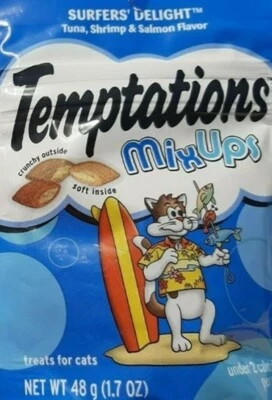 *CAD 10-2023*Tentations Mezcla Atún Camarón y Salmón Gato Golosinas Sabor Foto 1 de 2