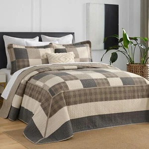 DDUOXIN 3 Piece King Bedspread 120"x120" - 100% Cotton Oversized King Quilt w... - Picture 1 of 7