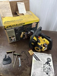 Vtg McCulloch Pro Mac 390 cuts all saw Chainsaw NIB - Picture 1 of 12