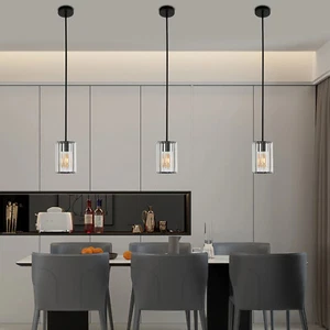 3pcs Modern Crystal Pendant Lamp Kitchen Island Light Hanging Fixture Chandelier - Picture 1 of 21