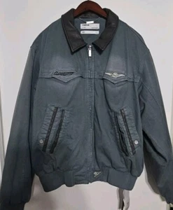 C2H4 Mechanist Quilted Workers Jacket Denim Blue Size XL New With Tags - Picture 1 of 13