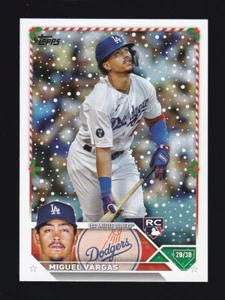 2023 Topps Holiday #H172 MIGUEL VARGAS RC Los Angeles Dodgers ROOKIE CARD - Picture 1 of 2