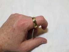 $1600 DAVID YURMAN Sterling Silver 18K Yellow Gold Streamline Band Ring Sz 11 