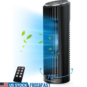 Bladeless Oscillating Desk Fan W/ Remote 4 Speeds 70° Rotation 29dB Quiet New - Picture 1 of 8