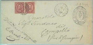 89397 - REGNO - STORIA POSTALE - ANCONA Annullo NUMERALE su BUSTA: MONTECAROTTO - Imagen 1 de 1