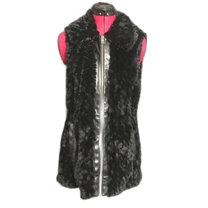 Andrew Marc Vest Women’s Size Medium Faux Fur Front Zipper Pockets - Picture 1 of 8