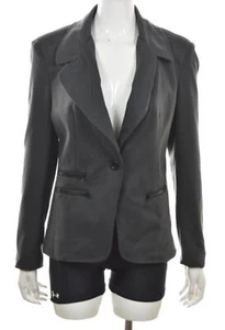NUEVA Chaqueta Blazer para Mujer Robert Louis Talla M Gris Carbón Liso Mangas Largas - Imagen 1 de 5