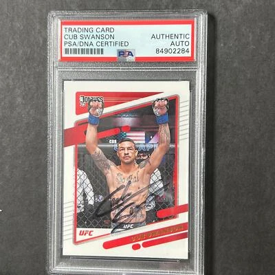 2022 Panini Donruss #159 Cub Swanson Signed Card AUTO PSA Slabbed UFC - Image 1 of 2